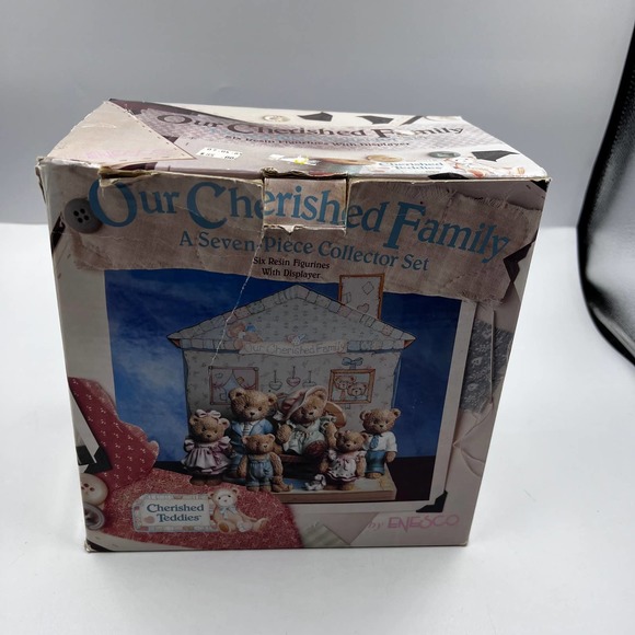 Our Cherished Family 1993 Figurine Collectable Complete Set 8 Pieces Vintage - Picture 3 of 10